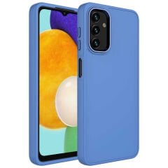 Samsung Galaxy A13 4G Kılıf Metal Çerçeve ve Buton Tasarımlı Silikon Luna Kapak