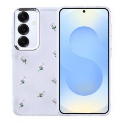 Samsung Galaxy S24 Plus Kılıf Airbag Tasarımlı Simli Şeffaf Kutup Kapak