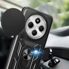 Xiaomi Redmi 14C 4G Kılıf Magnetik Standlı Kamera Korumalı Sürgülü Vega Kapak