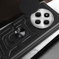 Xiaomi Redmi 14C 4G Kılıf Magnetik Standlı Kamera Korumalı Sürgülü Vega Kapak