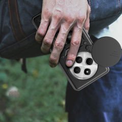Xiaomi Redmi 14C 4G Kılıf Magnetik Standlı Kamera Korumalı Sürgülü Vega Kapak