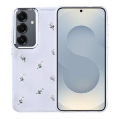 Samsung Galaxy S24 Kılıf Airbag Tasarımlı Simli Şeffaf Kutup Kapak