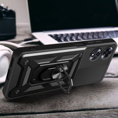Oppo A60 Kılıf Magnetik Standlı Kamera Korumalı Sürgülü Vega Kapak