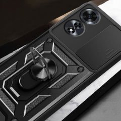 Oppo A60 Kılıf Magnetik Standlı Kamera Korumalı Sürgülü Vega Kapak