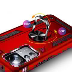 Xiaomi Mi 12T Pro Kılıf Vega Tank Sert Yüzüklü Standlı Zırh Koruma Kapak