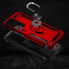 Xiaomi Mi 12T Pro Kılıf Vega Tank Sert Yüzüklü Standlı Zırh Koruma Kapak