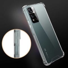 Xiaomi Redmi Note 11 Pro Plus 5G Kılıf Nitro Anti Shock Darbe Emici Köşe Korumalı Şeffaf Silikon Kapak