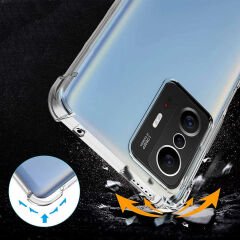 Xiaomi Mi 11T 5G Kılıf Nitro Anti Shock Darbe Emici Köşe Korumalı Şeffaf Silikon Kapak