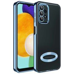 Samsung Galaxy A13 4G Kılıf Kamera Korumalı Logo Gösteren Omega Kapak
