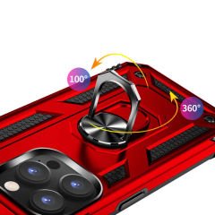 iPhone 14 Pro Max Kılıf Vega Tank Sert Yüzüklü Standlı Zırh Koruma Kapak