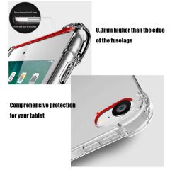 iPad 10.2 2021 (9.Nesil) Kılıf Nitro Anti Shock Darbe Emici Köşe Korumalı Şeffaf Silikon Kapak