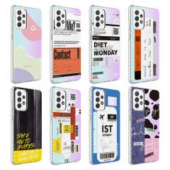 Samsung Galaxy A23 Airbag Kenarlı Renkli Desenli Silikon Elegans Kapak kılıf