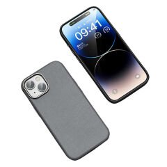 iPhone 15 Kılıf Magsafe Şarj Özellikli PU Deri Adora Kapak