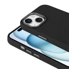 iPhone 15 Kılıf Magsafe Şarj Özellikli PU Deri Adora Kapak
