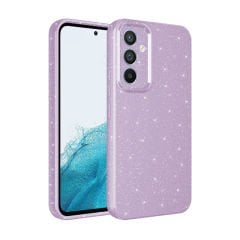 Samsung Galaxy S24 Plus Kılıf Kamera Korumalı Simli Lüks Koton Kapak