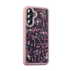 Samsung Galaxy A36 Kılıf Taşlı ve Simli Tasarım Azra Kapak