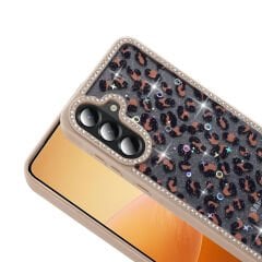 Samsung Galaxy A36 Kılıf Taşlı ve Simli Tasarım Azra Kapak