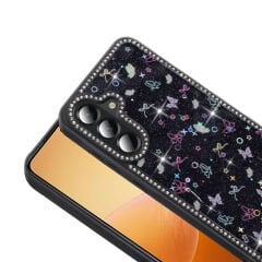 Samsung Galaxy A36 Kılıf Taşlı ve Simli Tasarım Azra Kapak