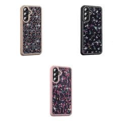 Samsung Galaxy A36 Kılıf Taşlı ve Simli Tasarım Azra Kapak