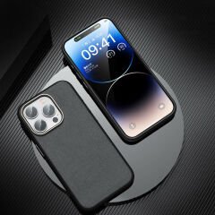 iPhone 15 Pro Max Kılıf Magsafe Şarj Özellikli PU Deri Adora Kapak