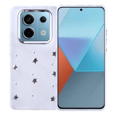 Xiaomi Redmi Note 14 Pro 4G Kılıf Airbag Tasarımlı Simli Şeffaf Kutup Kapak