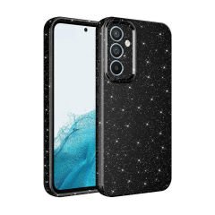 Samsung Galaxy S24 Kılıf Kamera Korumalı Simli Lüks Koton Kapak