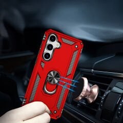 Samsung Galaxy S25 Kılıf Vega Tank Sert Yüzüklü Standlı Zırh Koruma Kapak