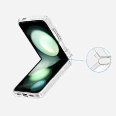 Samsung Galaxy Z Flip 6 Kılıf Magsafe Şarj Özellikli Parlayan Simli Saydam Renkli Allstar Kapak