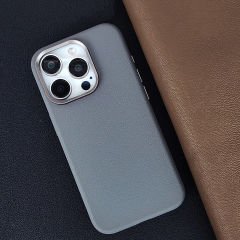 iPhone 15 Pro Kılıf Magsafe Şarj Özellikli PU Deri Adora Kapak