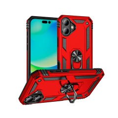 iPhone 16 Kılıf Vega Tank Sert Yüzüklü Standlı Zırh Koruma Kapak