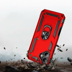 iPhone 16 Kılıf Vega Tank Sert Yüzüklü Standlı Zırh Koruma Kapak