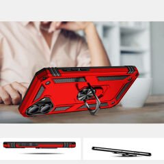 iPhone 16 Kılıf Vega Tank Sert Yüzüklü Standlı Zırh Koruma Kapak