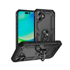iPhone 16 Kılıf Vega Tank Sert Yüzüklü Standlı Zırh Koruma Kapak