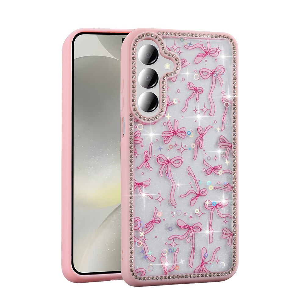 Samsung Galaxy A16 Kılıf Taşlı ve Simli Tasarım Azra Kapak