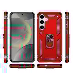 Samsung Galaxy S25 Plus Kılıf Vega Tank Sert Yüzüklü Standlı Zırh Koruma Kapak