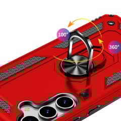 Samsung Galaxy S25 Plus Kılıf Vega Tank Sert Yüzüklü Standlı Zırh Koruma Kapak