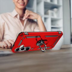 Samsung Galaxy S25 Plus Kılıf Vega Tank Sert Yüzüklü Standlı Zırh Koruma Kapak