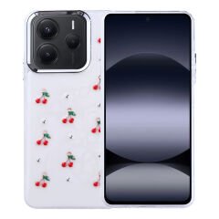 Xiaomi Redmi Note 14 5G Kılıf Airbag Tasarımlı Simli Şeffaf Kutup Kapak