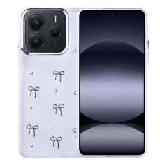 Xiaomi Redmi Note 14 5G Kılıf Airbag Tasarımlı Simli Şeffaf Kutup Kapak