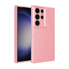 Samsung Galaxy S24 Ultra Kılıf Kamera Korumalı Simli Lüks Koton Kapak