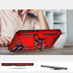 iPhone 16 Plus Kılıf Vega Tank Sert Yüzüklü Standlı Zırh Koruma Kapak