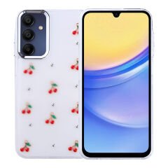 Samsung Galaxy A15 Kılıf Airbag Tasarımlı Simli Şeffaf Kutup Kapak