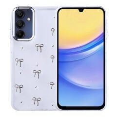 Samsung Galaxy A15 Kılıf Airbag Tasarımlı Simli Şeffaf Kutup Kapak