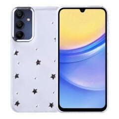 Samsung Galaxy A15 Kılıf Airbag Tasarımlı Simli Şeffaf Kutup Kapak