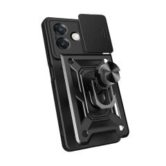 Oppo A3 Kılıf Magnetik Standlı Kamera Korumalı Sürgülü Vega Kapak