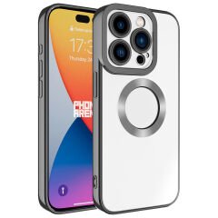 iPhone 15 Pro Kılıf Kamera Korumalı Logo Gösteren Omega Kapak