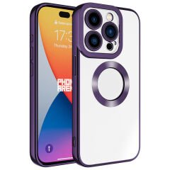 iPhone 15 Pro Kılıf Kamera Korumalı Logo Gösteren Omega Kapak