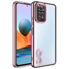 Xiaomi Redmi Note 11 Global Kılıf Kamera Korumalı Logo Gösteren Omega Kapak