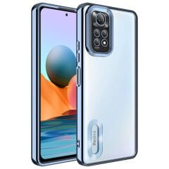 Xiaomi Redmi Note 11 Global Kılıf Kamera Korumalı Logo Gösteren Omega Kapak