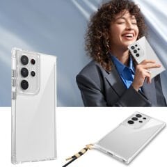 Samsung Galaxy S24 Ultra Kılıf Airbagli Takılabilir Askı Aparatlı Snap Silikon Kapak